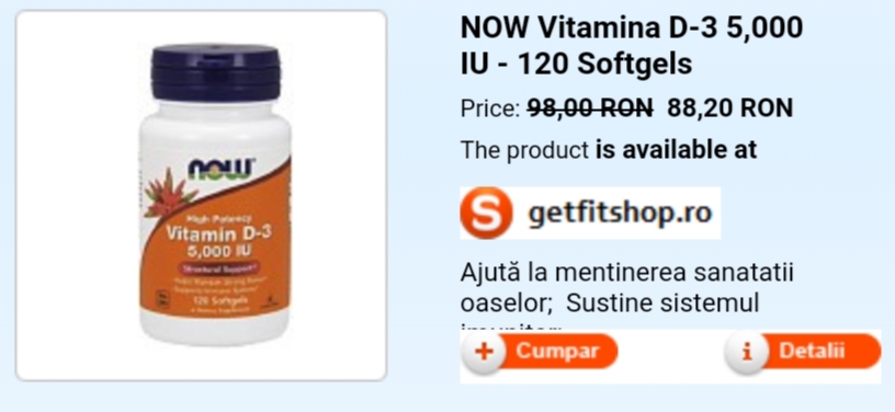 Vitamina D, nivel optim